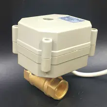 BSP/NPT 3/8 ''DC12V DC24V 2/3/5/7 провода 2-полосная DN10 Электрический моторизованный шаровой клапан с индикатором положения TF10-B2-C