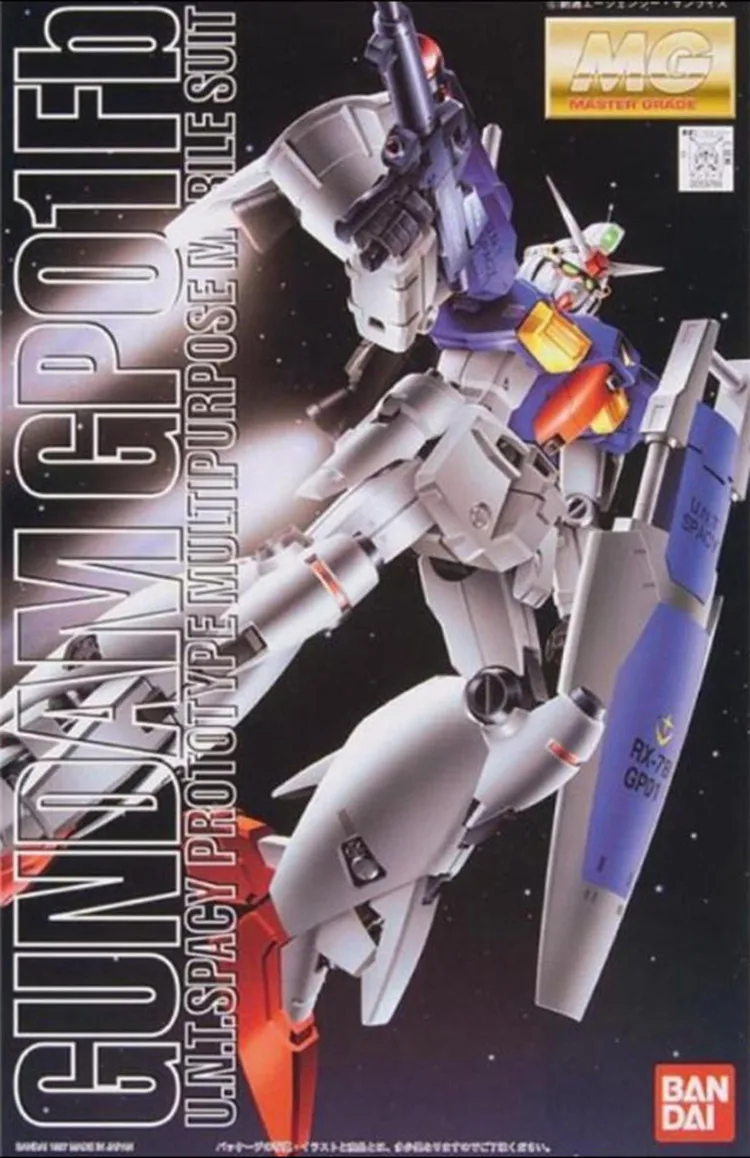 Bandai Gundam MG 1/100 RX 78 GP01Fb мобильный костюм сборные модели комплекты фигурки