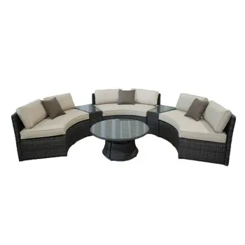 

Home used circle shape rattan garden sofa furniture