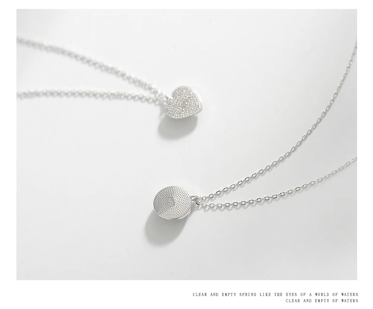 925 sterling silver Mermaid heart pendant necklace 08_01