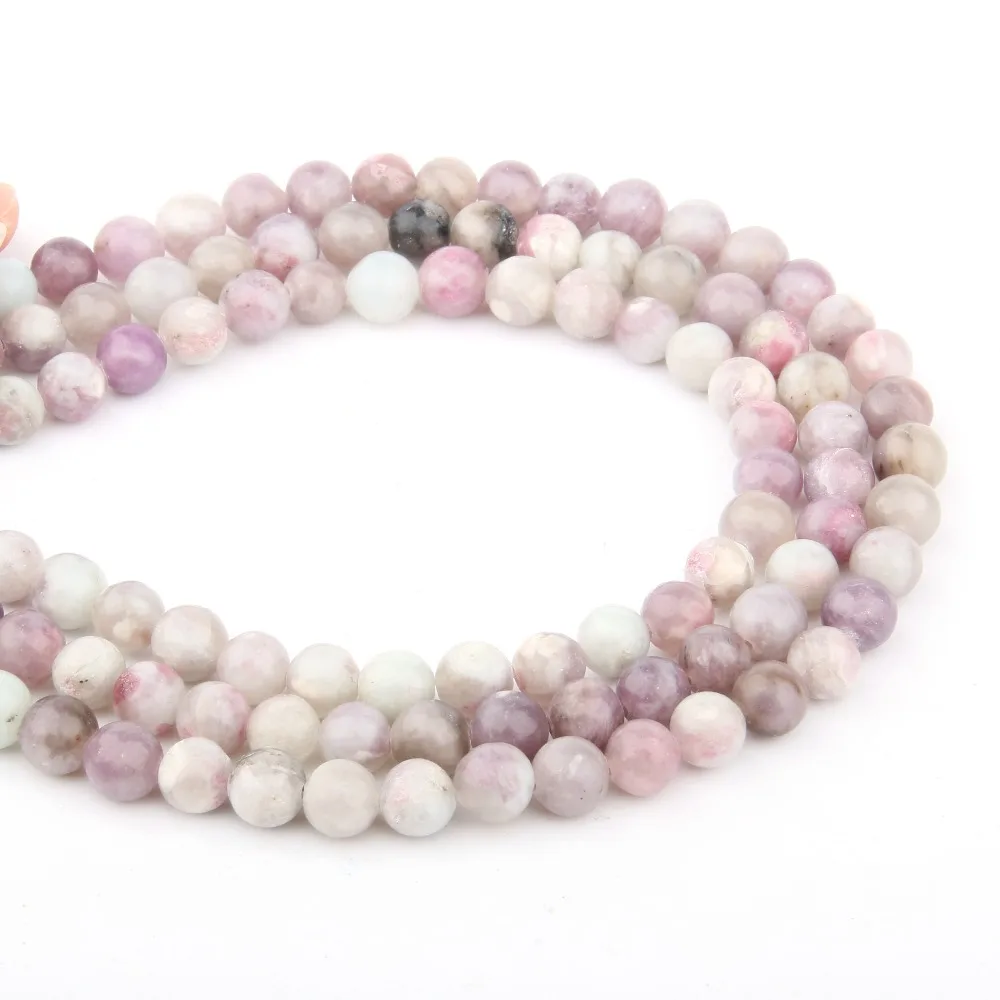 

2018 Lilac Natural Stone Beads 4/6/8/10/12mm Fashion Jewelry Loose Beads for Jewelry Making Necklace DIY Bracelet
