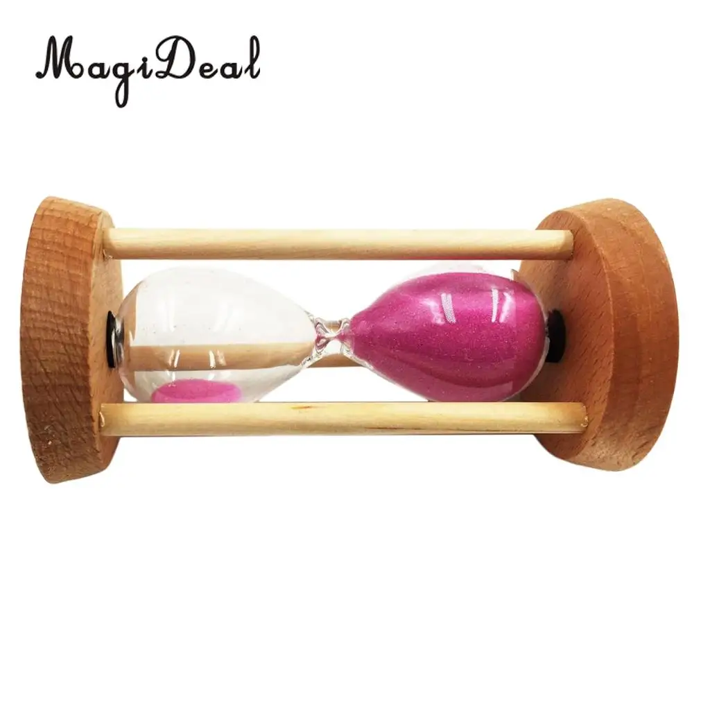 MagiDeal 10 Minutes Wooden Sandglass Hourglass Sand Timer for Classroom Teaching Kitchen Cooking