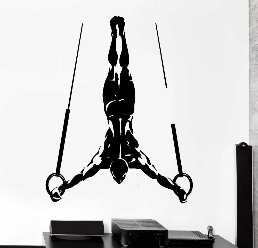 Gym-WALL-Sticker-Gymnastics-Decal-Rings-Posters-Vinyl-Wall-Decals-Pegatina-Quadro-Parede-Decor-Mural-Home