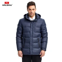 MALIDINU Мужской Пуховик Высокого Качества Зимний Мужской Пуховик Бренд Пуховики Мужские Зима Толстая Теплая Зимняя Пуховая Куртка Мужская 70% Белый Утиный Пух Пуховое Пальто Мужское-30C