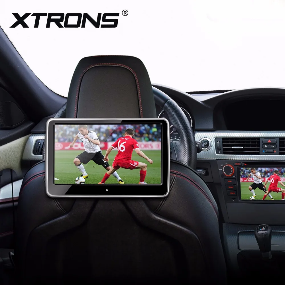 

XTRONS 1pc Monitor 10.1"HD Digital TFT Capacitive Touch Screen 1080P Video Car Headrest DVD Player IR FM Speakers+1 headphones