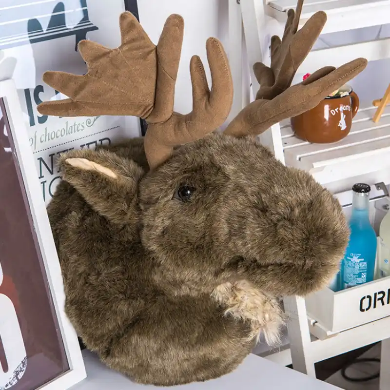 stuffed animal moose head