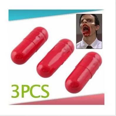 

3Pcs/lot Halloween and April Fool's Day Joke Horror Prank Toys Capsules Fake Blood Pill Fancy Dress Vampire