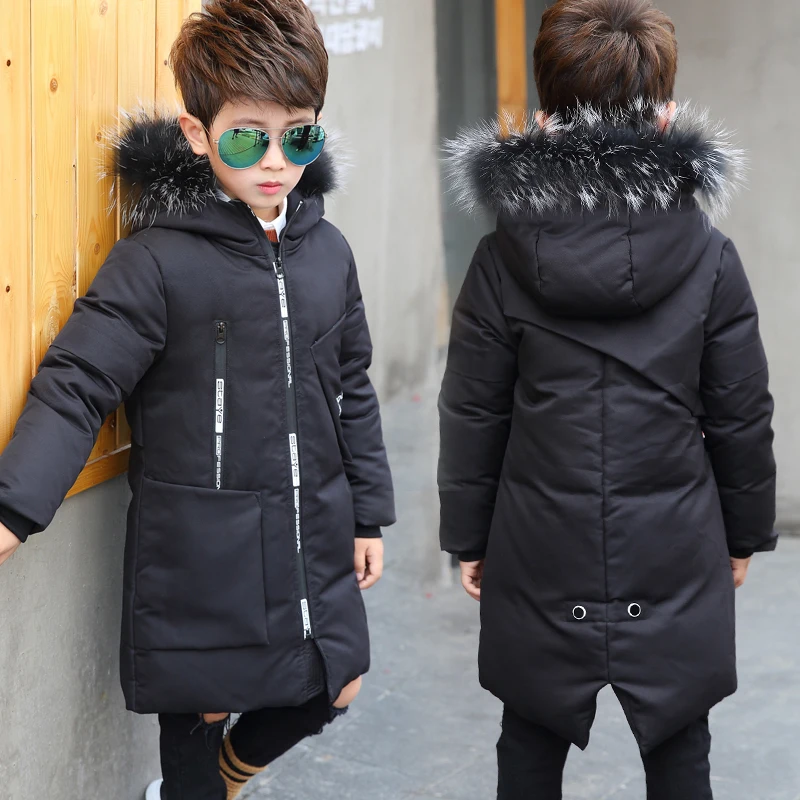 

2018 Children's Down Jacket Children's Parkas Coat Winter Children's Kids Boys' Windproof Down Warm Winter Coat 120-160