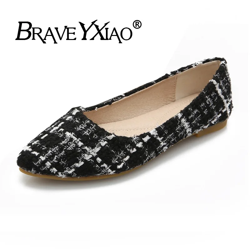 

2019 Spring Summer Shoes Women Flats Slip-on Casual Woman Shoes Fashion Ladies Shoes Big Size 42 Soft Comfortable B032