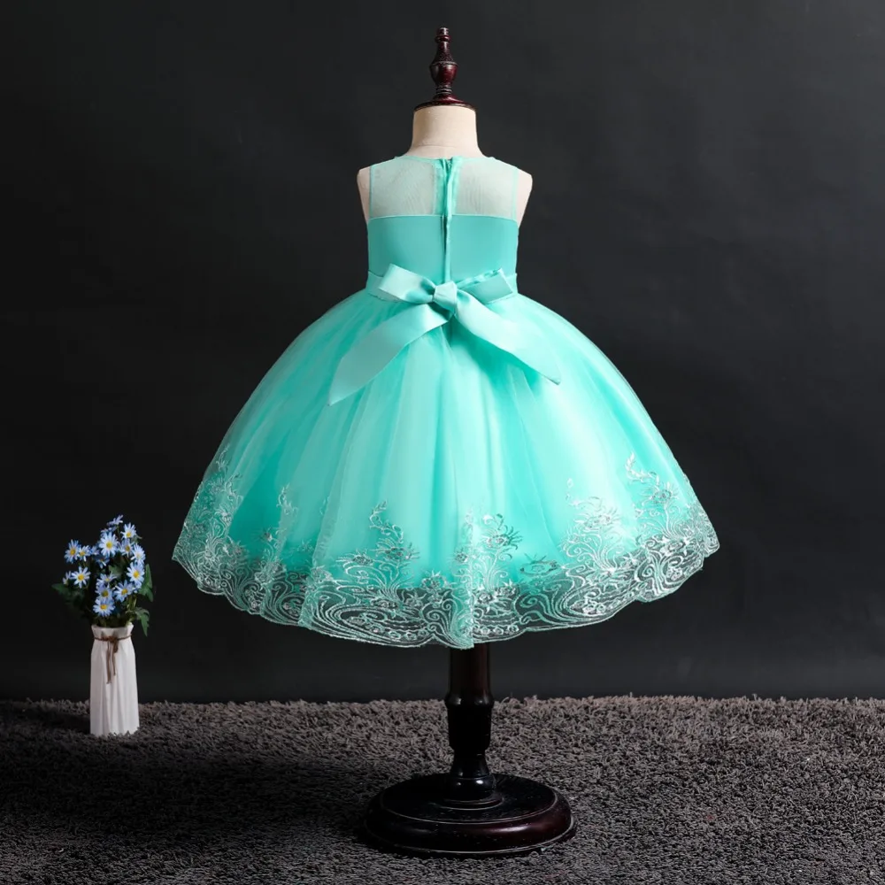 Cute Flower Baby Girl Dresses 2019 Tule Princess Dress Children Evening Clothing Sequins Kids Prom Gown For Girls Wedding Party (12)