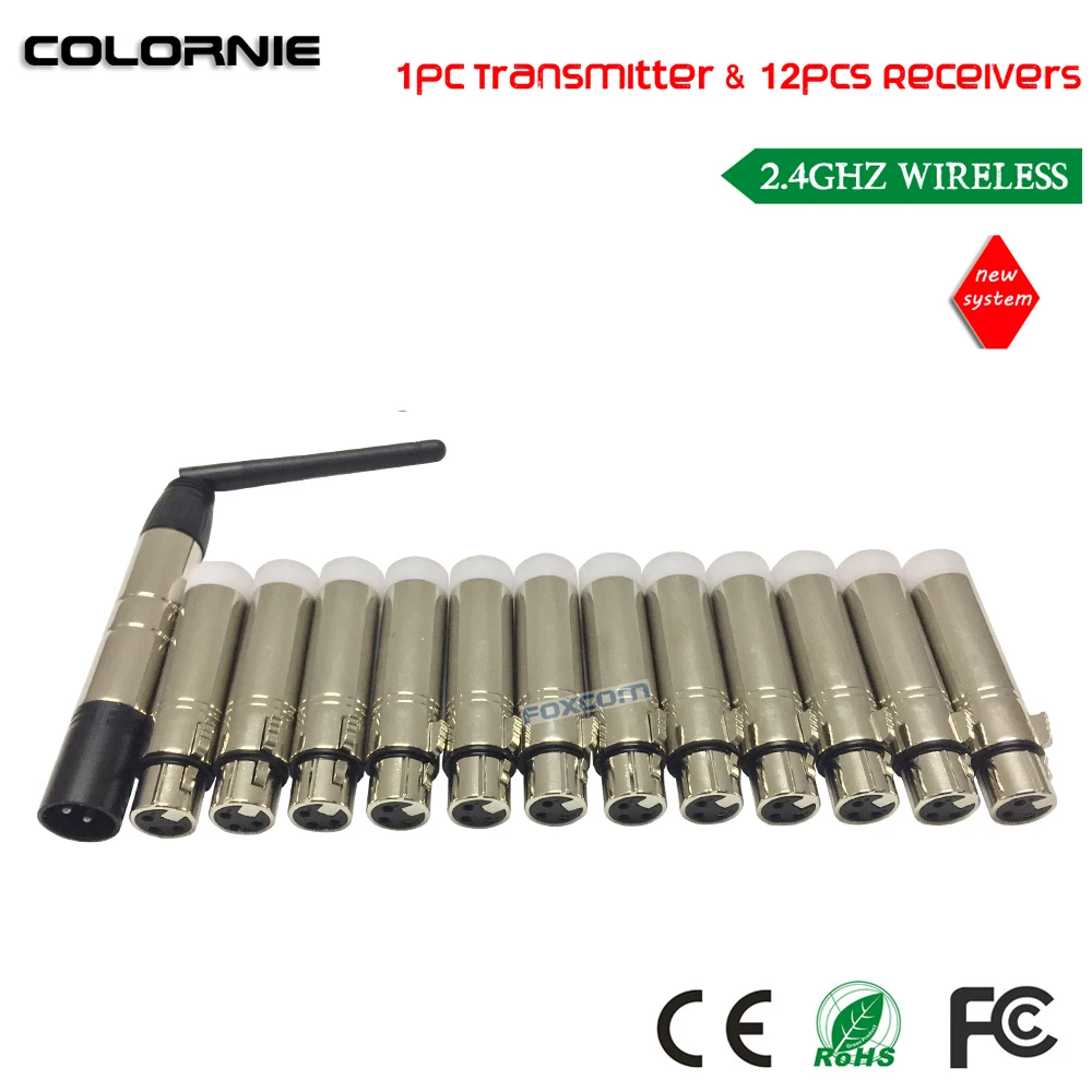 

DHL Free Shipping 2.4G DMX512 DJ Wireless Transmitter & Receiver Lighting Control Club KTV