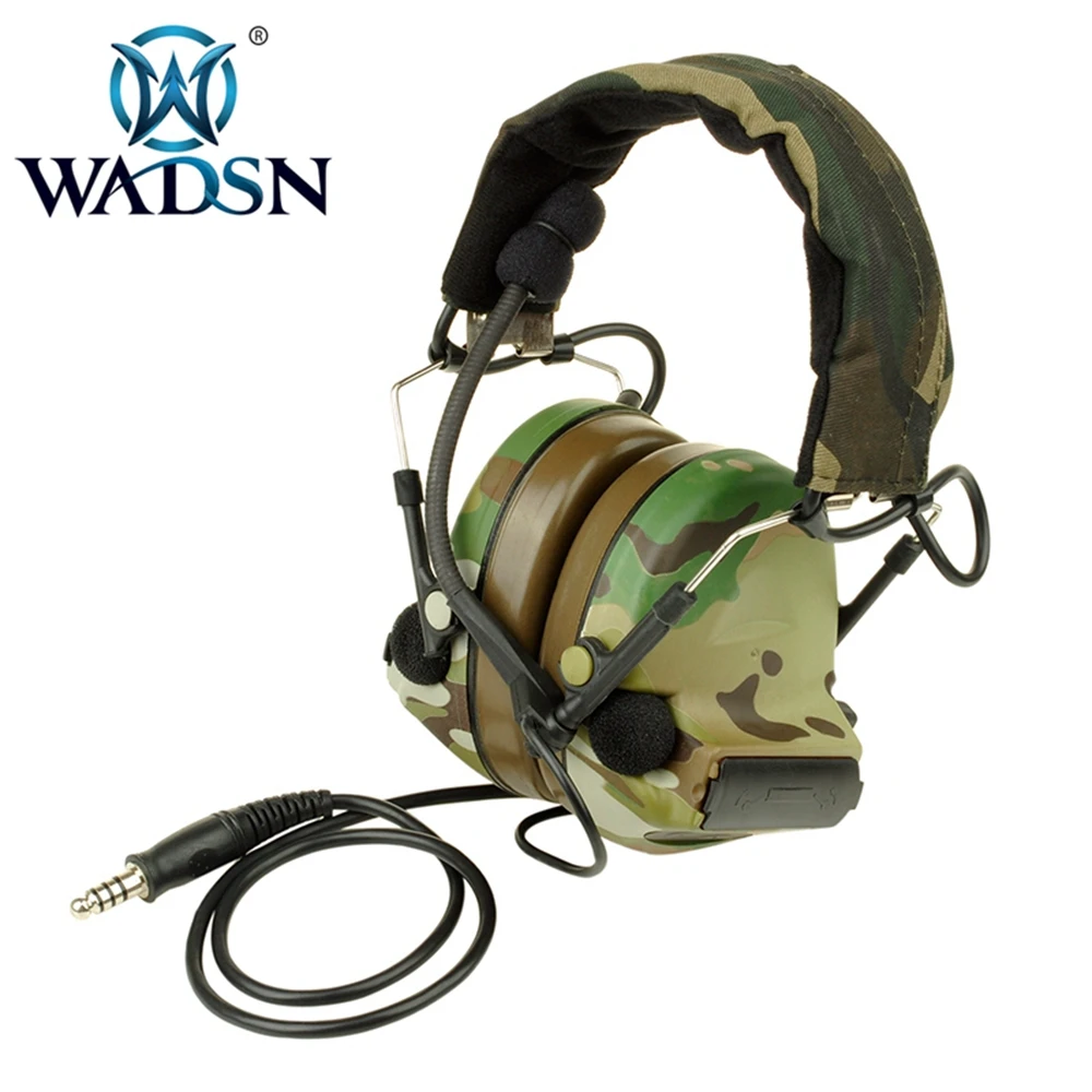 Тактические наушники WADSN Comtac II с шумоподавлением военные защитой слуха для