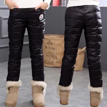 Hiver chaud enfants Pantalon imperméable Pantalon canard vers le bas filles Leggings enfants vêtements épaissir Pantalon Fille Leggins Enfant