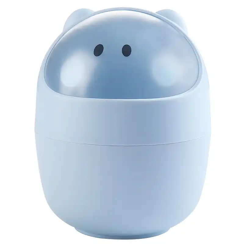 Creative Cartoon Desktop Mini Trash Can Home Decoration Desktop Storage Flip Detachable Small Trash Can Dust Car Garbage Case