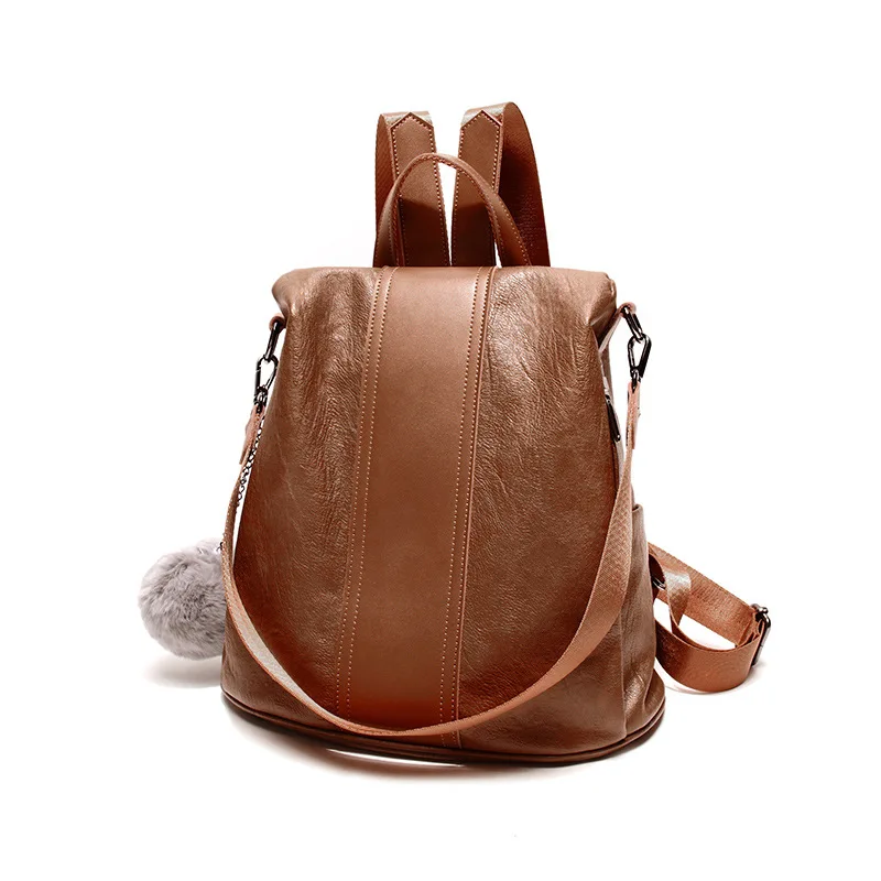 

Hot American Style Designer Fashion Real Genuine Leather Women's Backpacks Ladies Girls School Fashion Cowhide Bag Casual C575