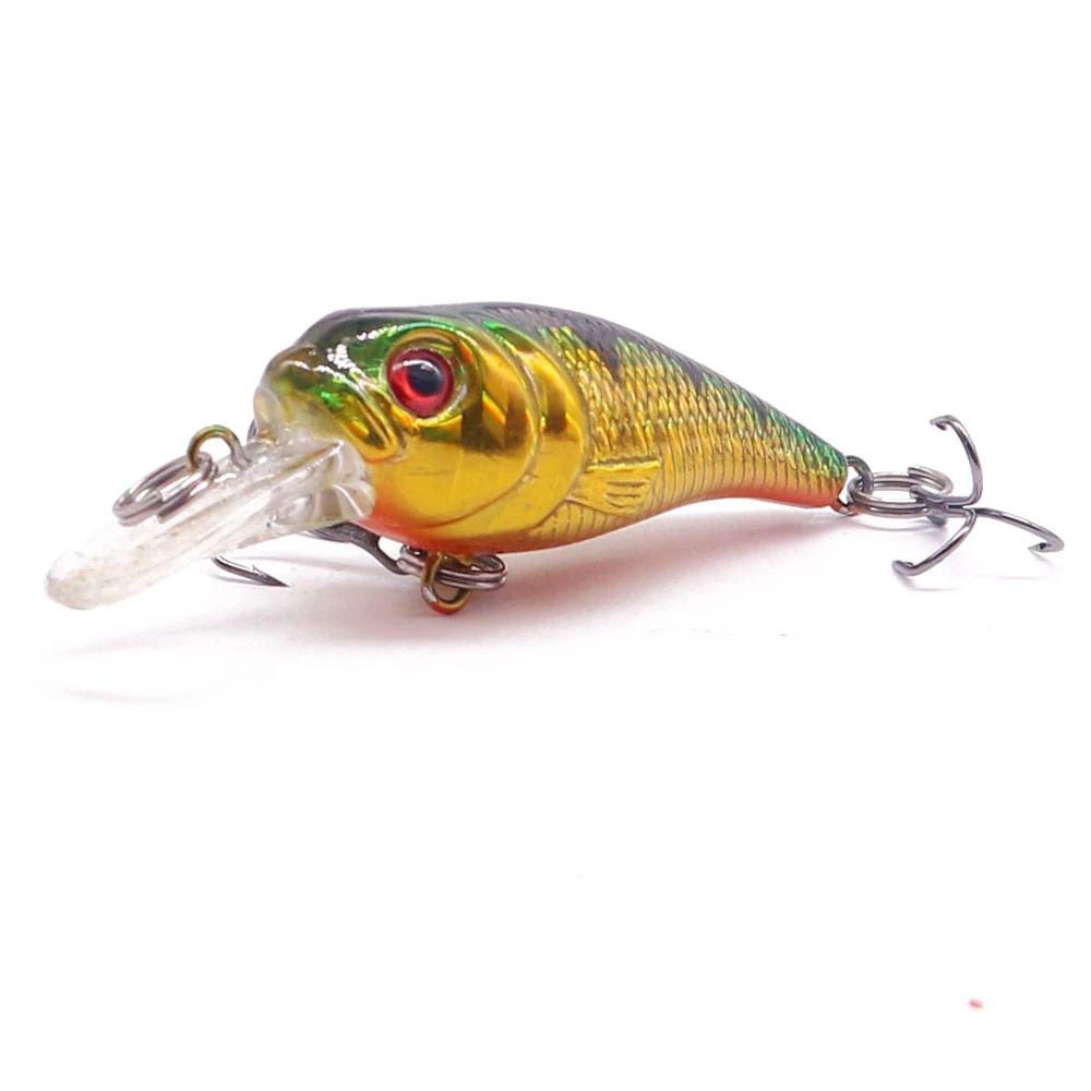1PCS Laser Crank Fishing Lure 5CM 5.7G Hard Bait Artificial Wobblers Fake Bait Carp Bass Crankbait Fly Fishing Accessories