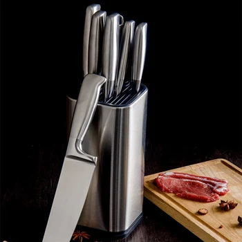 

Stainless Steel Storage Rack Multi-Function Simple Practical Cutter Holder Cutter Rack Organizer for Kitchen Restaurant Home