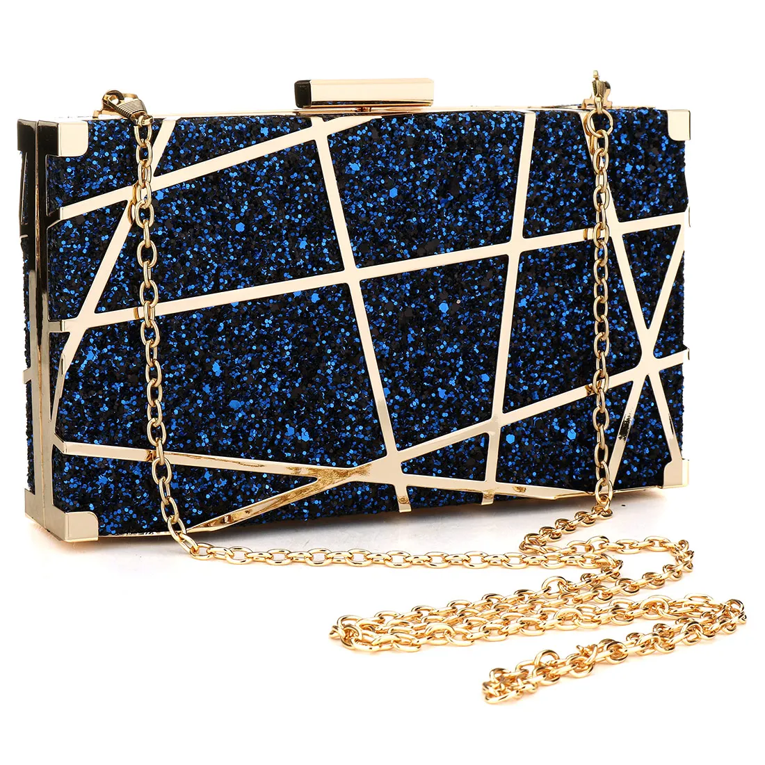 

Gold Sequin Chain Bag Design Women Pvc Evening Clutches Bags Small Party Handbags Purse Wedding Box Shoulder Bags Female Bolsa