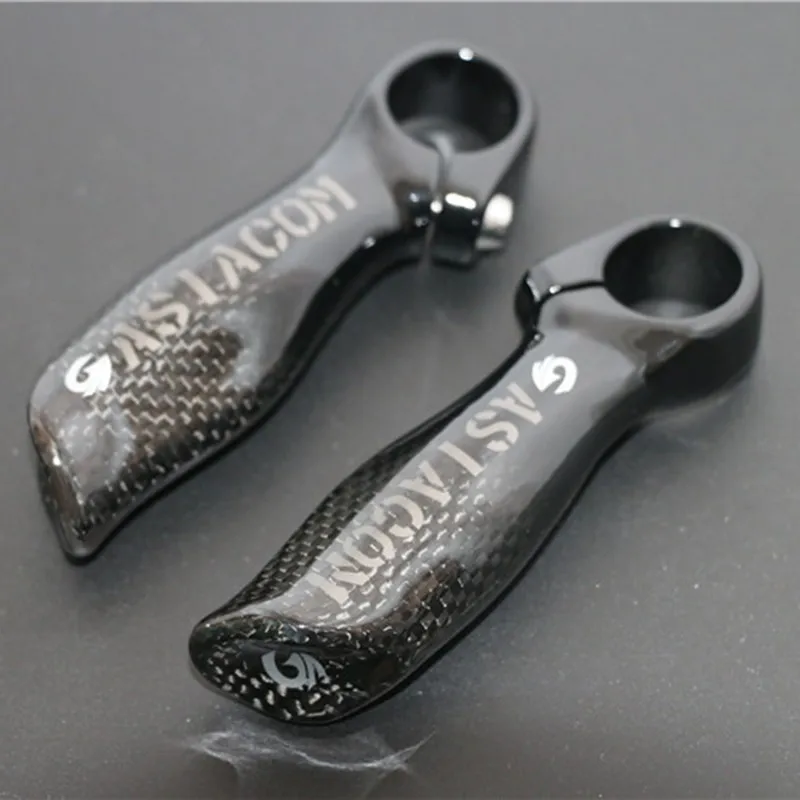 

ASIACOM 3K the newest Carbon Fiber Bicycle Bar Ends Ergonomic Design Alloy Joint MTB Small Auxiliary Handlebar Rest Bar Ends