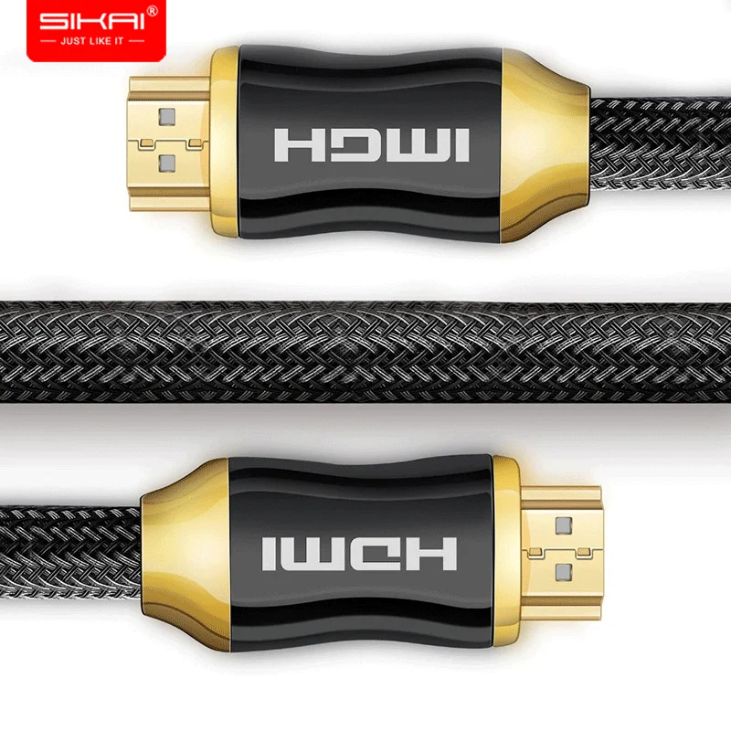 

HDMI Cables 2.0b Ultra-HD (UHD) 4K 18Gbs Video & Ethernet SIKAI High-Strength Braided Nylon Cable Cord 1M 1.5M 2M 3M 5M 10M 15M