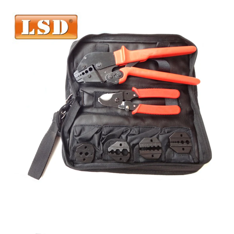 

Combination hand tool set for TV cables,coaxial cable crimping tool BNC crimping tool kit with replaceable dies AP-K05H