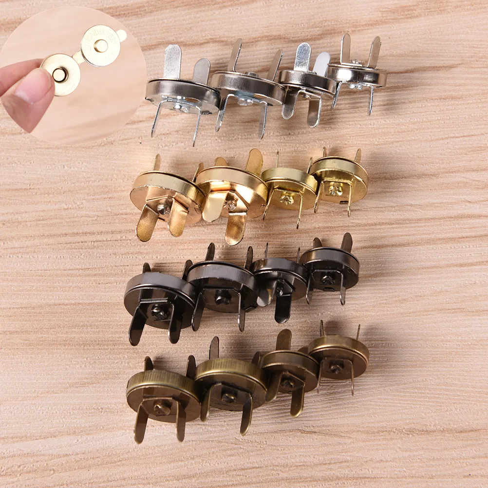 10pcs/lot High Quality 18mm/14mm Magnetic Snap DIY Handbag Purse Clasp Closures Metal Button Bag Accessories Parts Bag Button