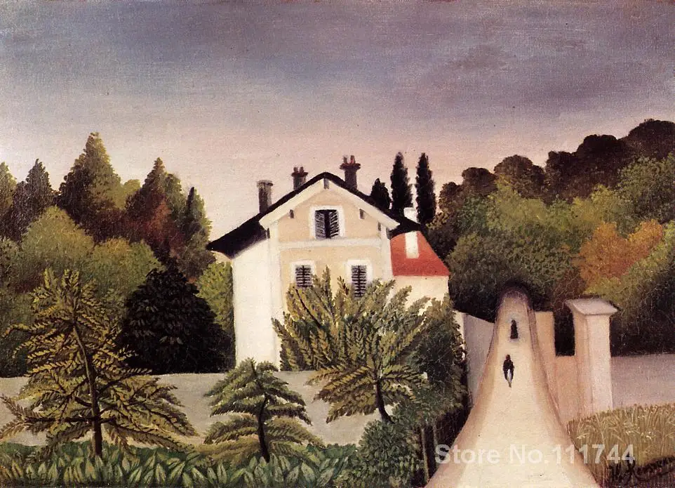 

paintings by Henri Rousseau House on the Outskirts of Paris Landscape art High quality Hand painted