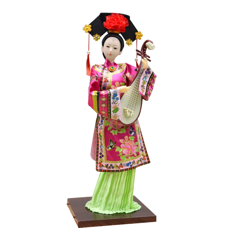 30cm Genuine Beijing Imperial Palace gift silk dolls Qing Dynasty Princess Maid figure shape home Decorations rihan | Игрушки и хобби