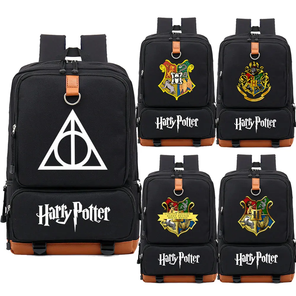 

New Magic Shool Slytherin Deathly Hallows Boy Girl Children School bag Women Bagpack Teenagers Schoolbags Men Student Backpack