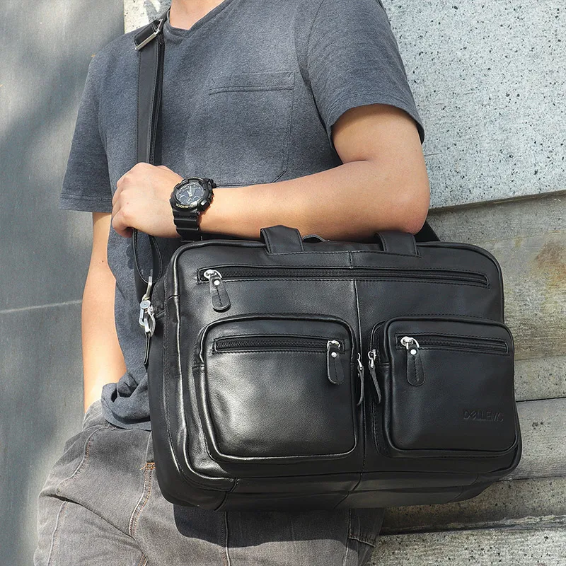 J.M.D модная кожаная сумка для ноутбука, сумка для офиса, мужской портфель 7231A