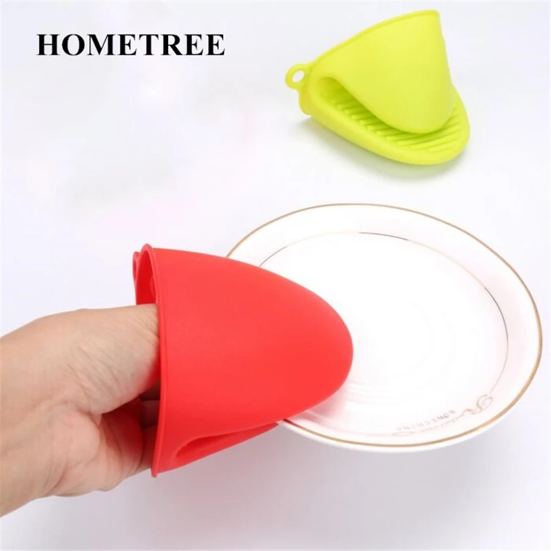 

HOMETREE 1Pcs Kitchen Pot Clips Silicone Insulated Heat Insulation Taken Against Hot Plate Clip Microwave Oven Gants Gloves H761