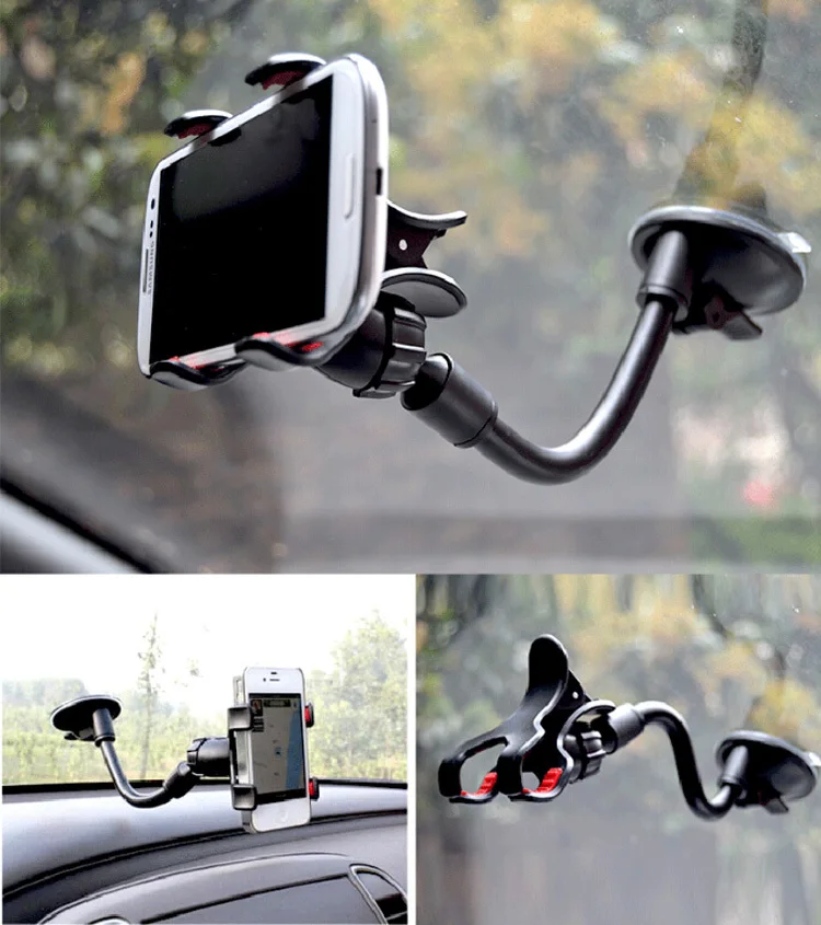 Universal 360 Degree Rotating Long Arm Windshield mobile phone Car