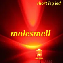 1000 шт 5 мм красный короткий светодиодный/короткий штифт водный яркий светодиодный Круглый светодиодные лампы