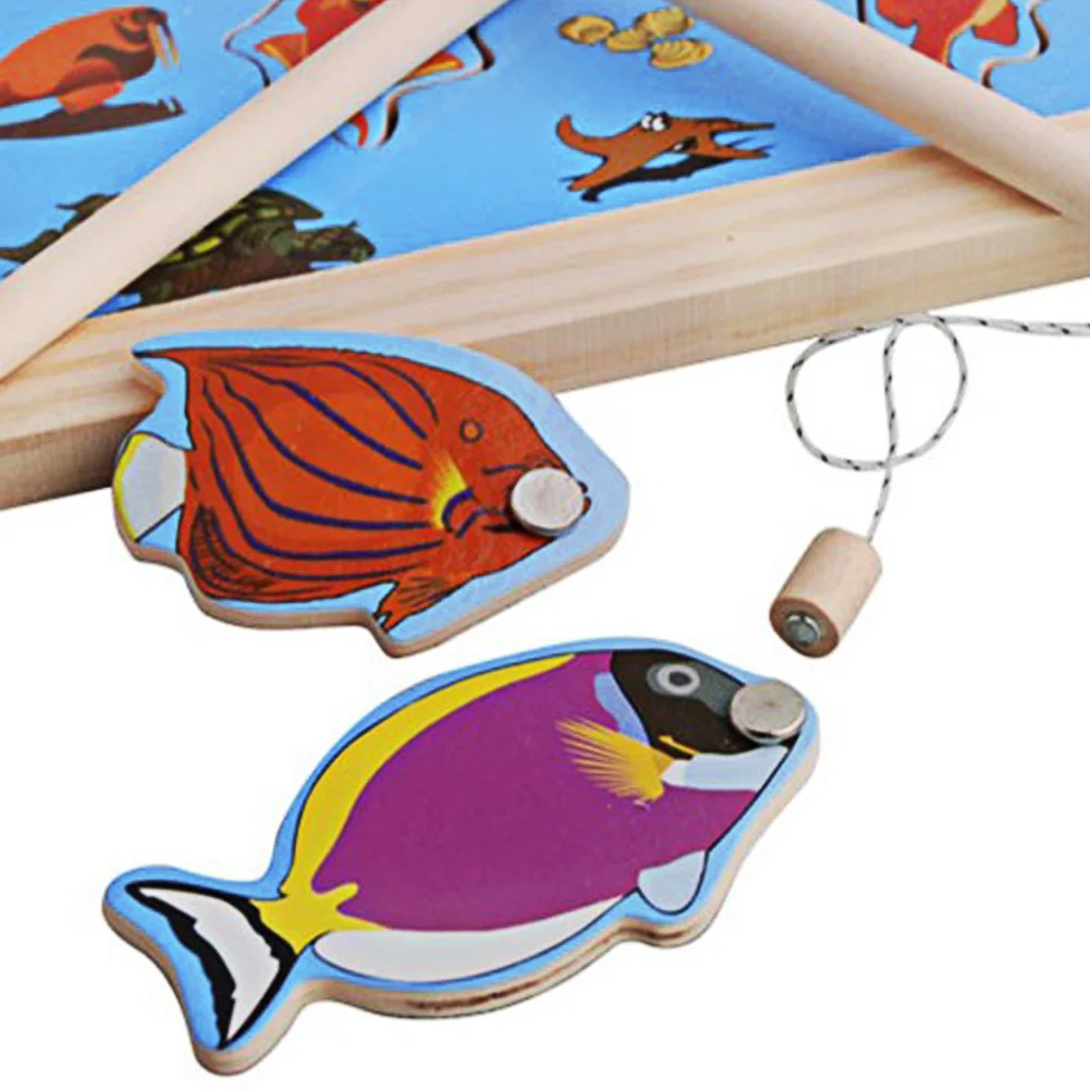 Anak Puzzle Memancing Magnetik Ikan Batang Model Mandi Mainan