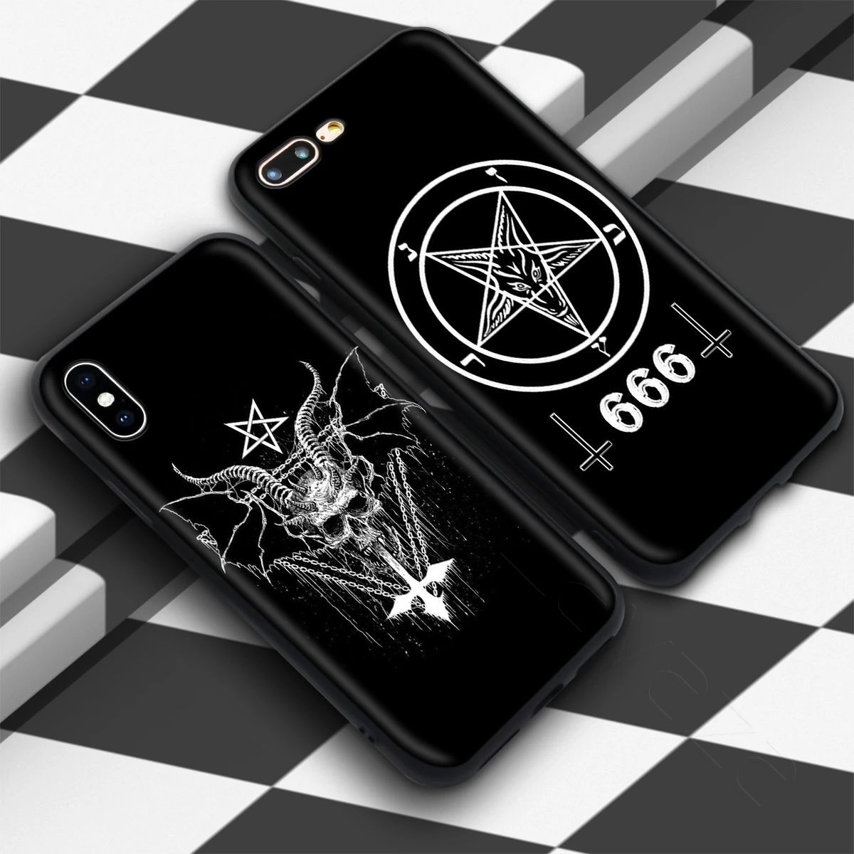 Чехол Lavaza Pentagram 666 Demonic Satanic для iPhone 11 Pro XS Max XR X 8 7 6 6S Plus 5 5S se