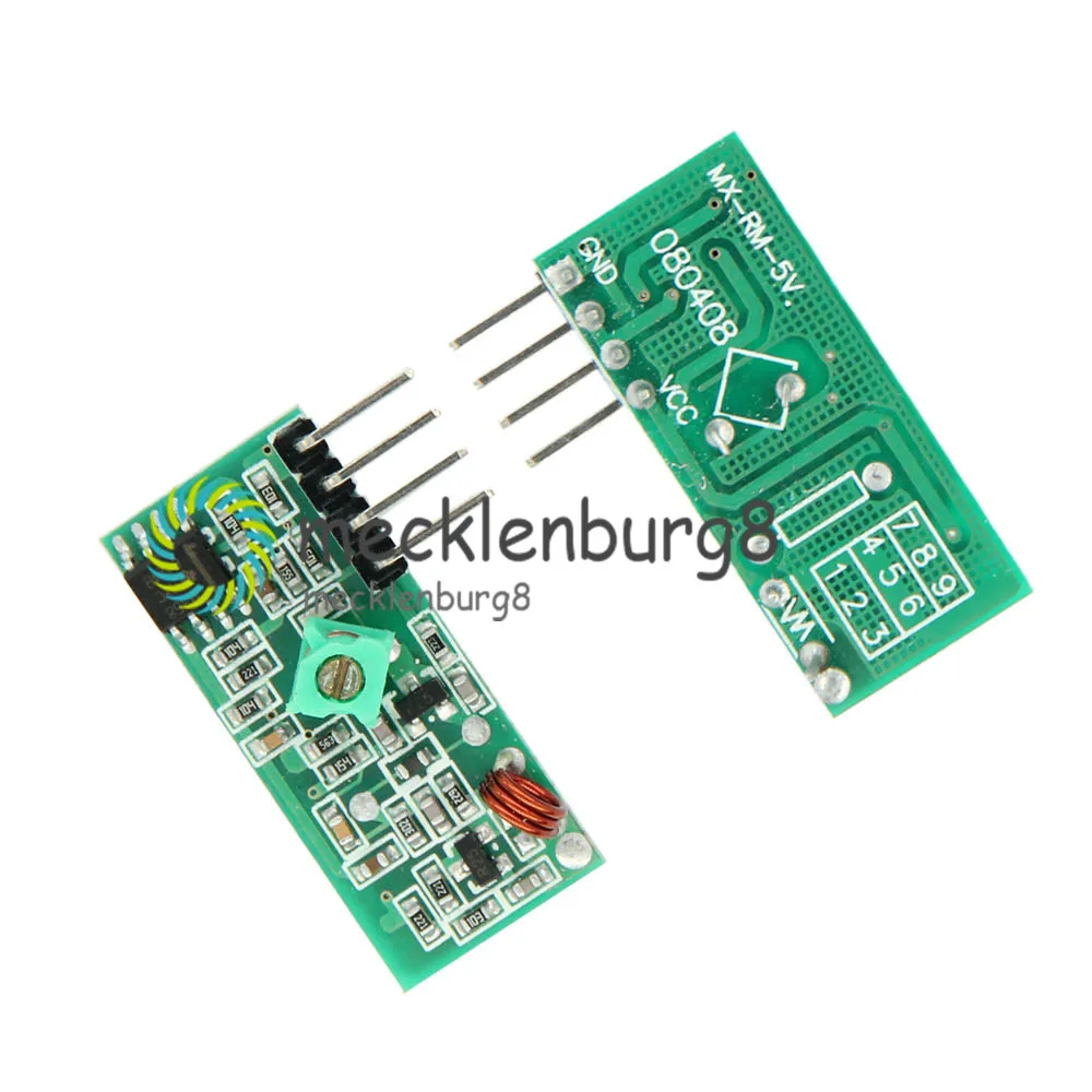 433 МГц беспроводной радиочастотный передатчик Модуль и приемник комплект 5 В DC 433 МГц беспроводной для Arduino Raspberry Pi/ARM/MCU WL Diy Kit