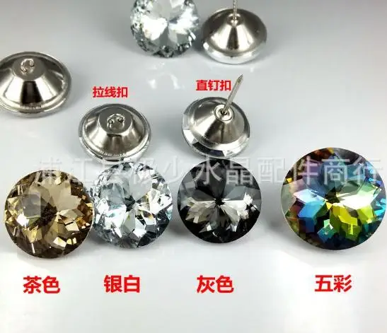 

5size 200pcs 3colors bauhinia crystal button ,sofa, soft bag glass buckles Crystal Buttons Headboard Buttons Sofa Bed Wall