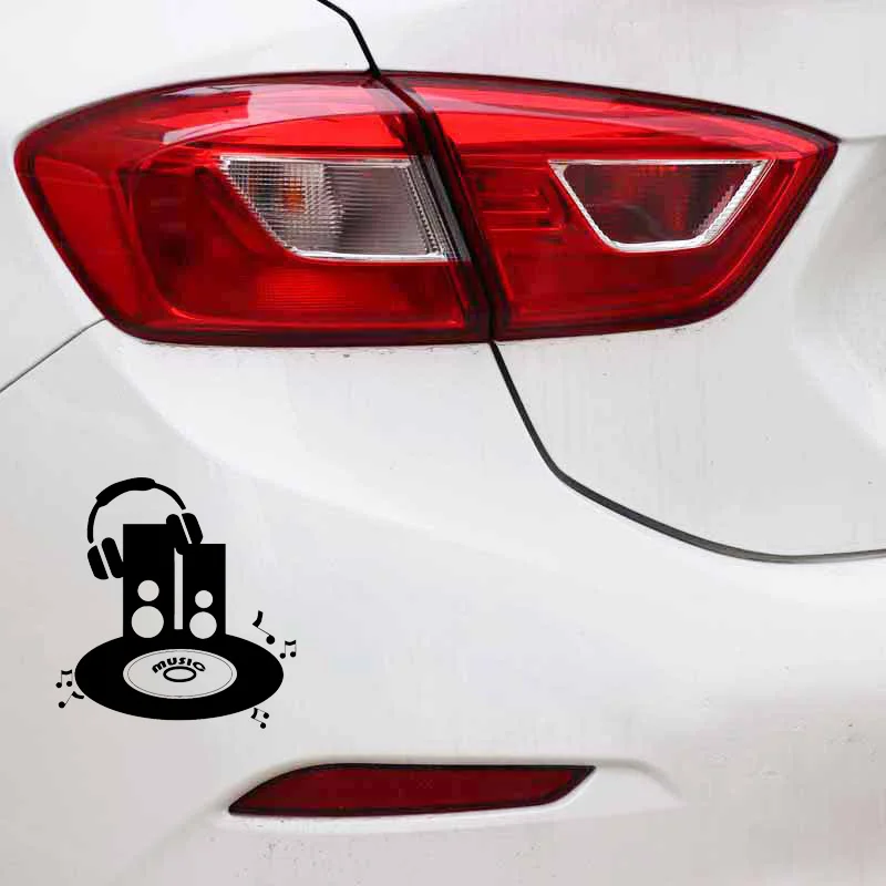 YJZT 12 5 см * 13 1 наушники звук DJ Поп Vinly черный/серебристый автомобильный стикер C22