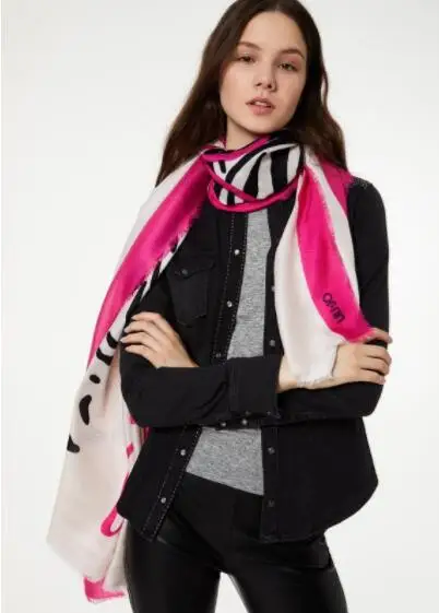 Итальянские модные брендовые женские шарфы, высококачественные летние шарфы