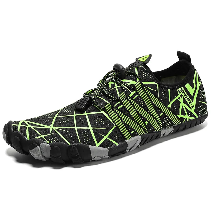 JACKSHIBO/Мужская обувь; кроссовки; быстросохнущая пляжная обувь для плавания; дышащая водонепроницаемая обувь; спортивные кроссовки для ходьбы - Цвет: green