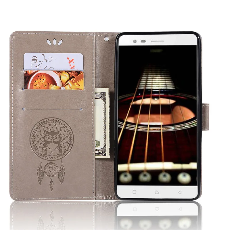 Чехол кошелек для Lenovo Vibe K5 Note обложка на заднюю панель из искусственной кожи