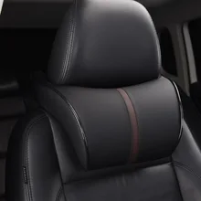 Adjustable Car Headrest Neck Pillow Leahter Auto Neck Protection Rest Pillows For Seat Waist Supports Cushion Memory Cotton