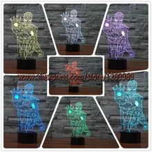 font b 2017 b font 3D Iron Man Cartoon Character Table Lamp Luminaria RC USB