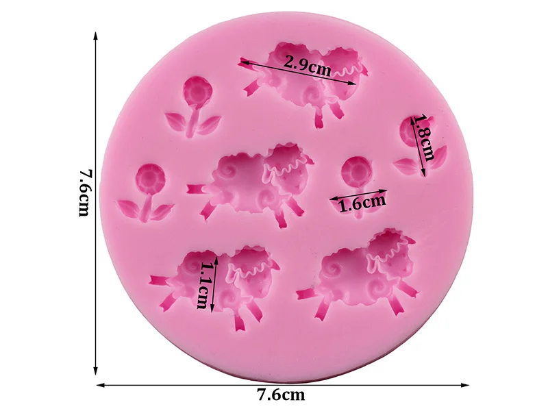 Овца в форме цветка из силикона форма для торта Конфета формы для шоколада Сахар ремесло помадка торт украшение формы DIY выпечка кекса инструменты