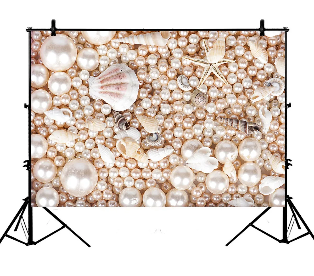 

5x7ft Pearl Sea Shells Polyester Photo Background Portrait Backdrop