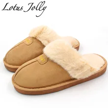 Winter Women font b Slippers b font Plush font b Home b font Shoes Woman Couples