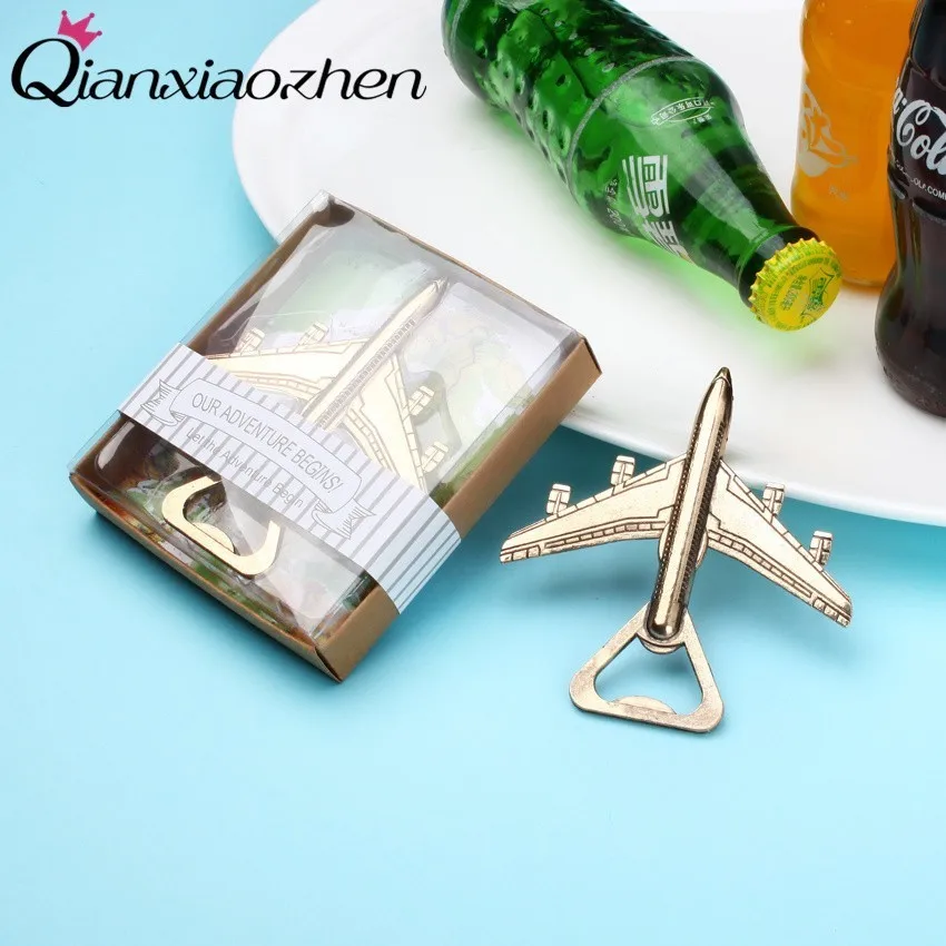 

Qianxiaozhen 10pcs Aircraft Beer Bottle Opener Wedding Favors And Wedding Gifts For Guests Wedding Souvenirs Party Supplies