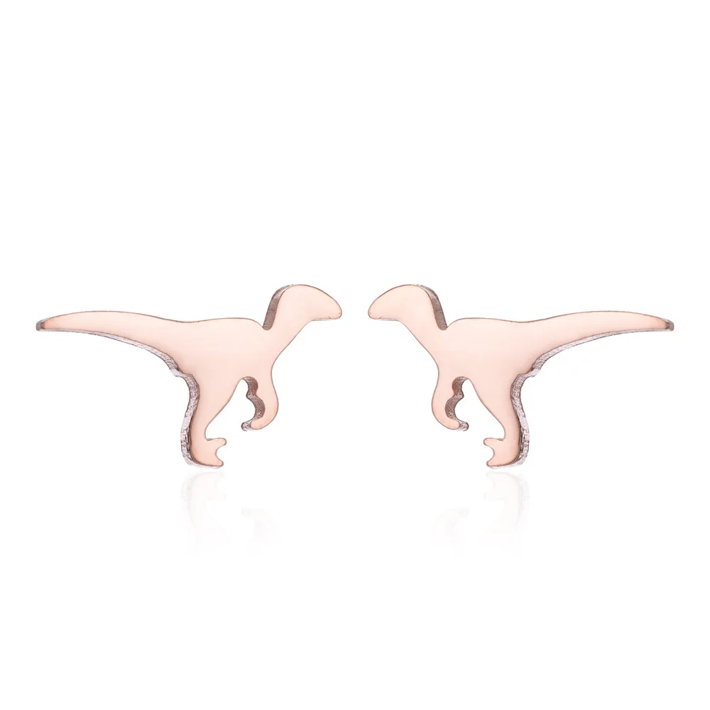 

Cute Stainless Steel Dragon Stud Earrings for Kids Women Fashion Jewelry Minimalist Dinosaur Earrings boucle d'oreille