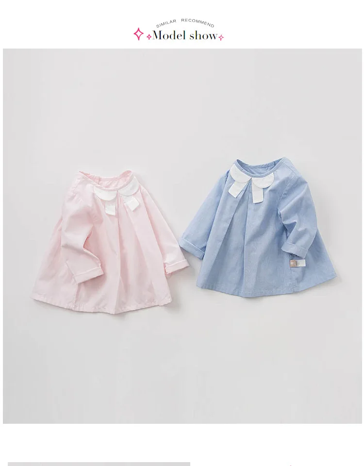DB10155 dave bella/Весенняя Модная рубашка в клетку для маленьких девочек; Детские повседневные хлопковые топы; Детские топы высокого качества