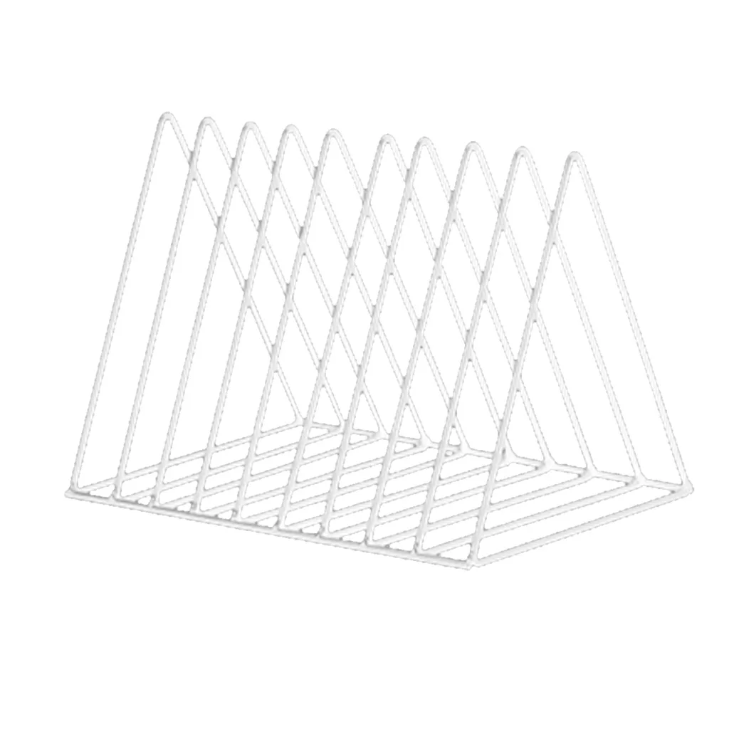 Metal Triangle Organizer Rack 9 Slot Newspaper Magazine Holder Document File Stand Journals Book Rack for Office Study Room